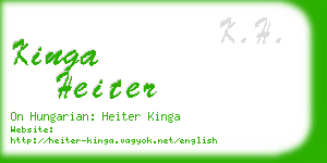 kinga heiter business card